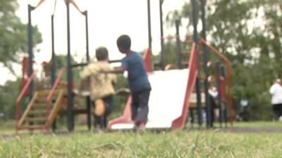 Children in a playground