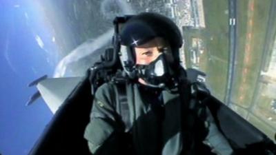 RAF pilot inside plane