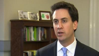 The Labour leader Ed Miliband