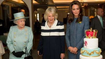 The Queen, the Duchess of Cambridge and the Duchess of Cornwall