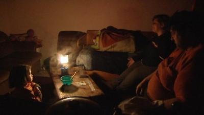 A family without electricity