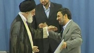 Supreme Leader Ayatollah Ali Khamenei and President Mahmoud Ahmedinejad