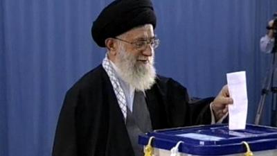 Ayatollah Khamenei voting