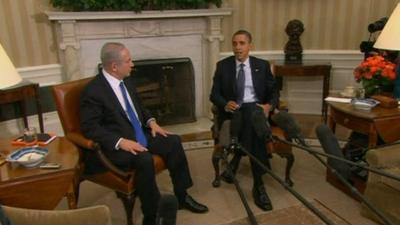 President Obama and Israeli prime minister Benjamin Netanyahu.