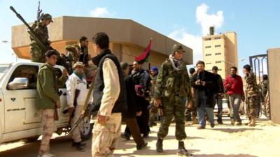 Armed people in Benghazi