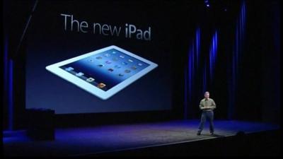 Apple's new iPad is launched at a staged event