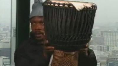 African drummer Enock Mahlangu