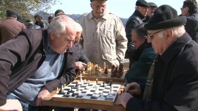 Chess players in the Abkhaz capital Sukhumi