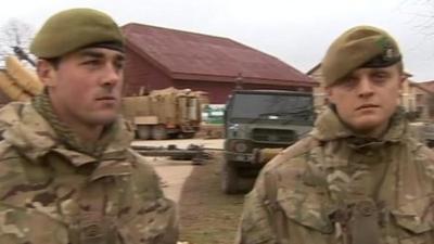 Lt Rob Townsend and Pte Craig Taylor from the Third Battalion, The Yorkshire Regiment