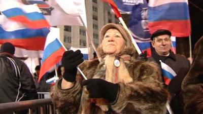 Putin's victory celebrated in Moscow