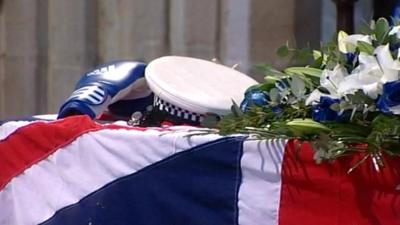 PC David Rathband's coffin