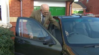 Donald Orchard, 91, passed his test in 1937