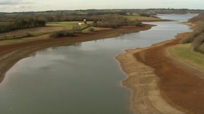 reservoir with low water levels