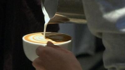A latte cup