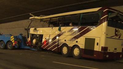 Bus crash in Switzerland