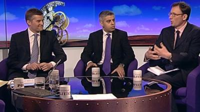 Mark Harper, Sadiq Khan and James Landale