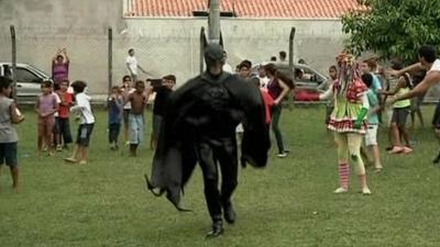 Man dressed as Batman