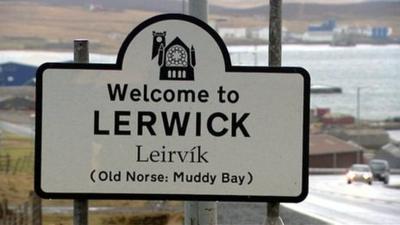 Sign for Lerwick