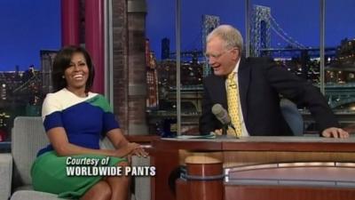 Michelle Obama and David Letterman on The Late Show With David Letterman