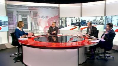 Stephanie Flanders, Huw Edwards, Nick Robinson and Robert Peston