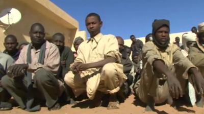 Refugees in the Libyan town of Kufra