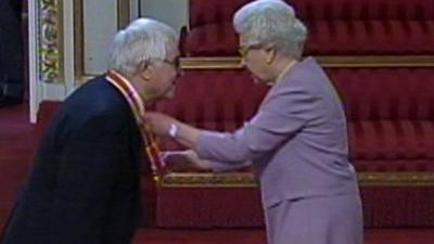 Queen knighting Sir Bob Russell