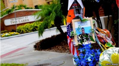 Scene outside Twin Lakes Retreat at site of Trayvon Martin's death