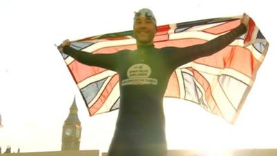 David Walliams, who raised one million pounds by swimming the length of the river Thames