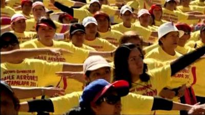 Participants in world's largest dance fitness class