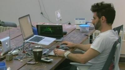 Man at desk