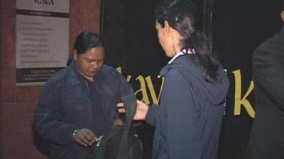 A female bouncer at a nightclub in Chandigarh