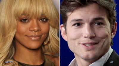 Rihanna and Ashton Kutcher