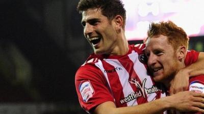 Sheffield United pair Ched Evans and Stephen Quinn