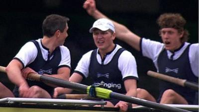 The Oxford crew celebrate their 2011 win