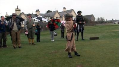 Boy playing golf in Montrose