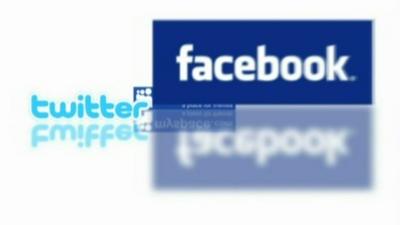 Facebook and Twitter logos