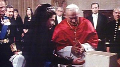 The Queen and Pope John Paul II