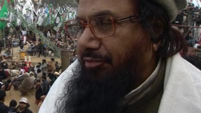 Hafiz Mohammad Saeed speaking to the BBC in January 2012