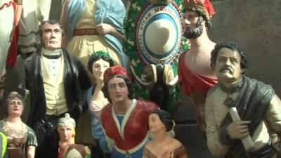 Figureheads at the Cutty Sark