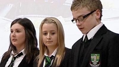 Members of St Kentigern's Academy's Seen and Heard group