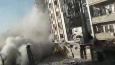 Amateur footage of shelling in Homs, according to activist