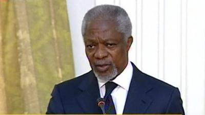 Kofi Annan speaking on Press TV