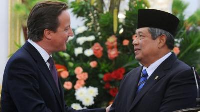 David Cameron and President Susilo Bambang Yudhoyono