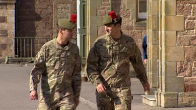 Black Watch soldiers in Fort George