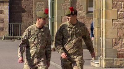 Black Watch soldiers in Fort George