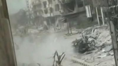 Wreckage in Homs