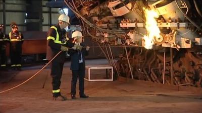 Furnace relit at factory in Teeside