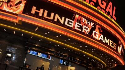 A cinema showing The Hunger Games