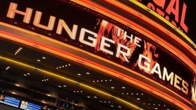 A cinema showing The Hunger Games