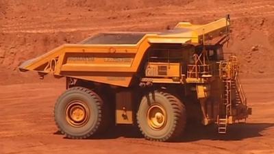 A cast ore-carrying truck, Australia